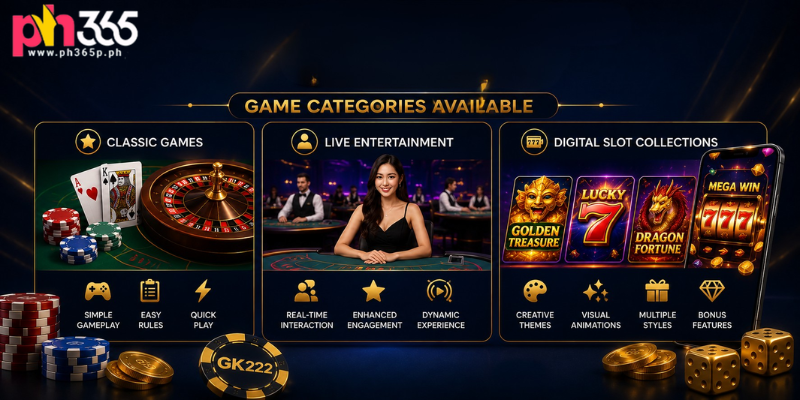 Game Categories Available