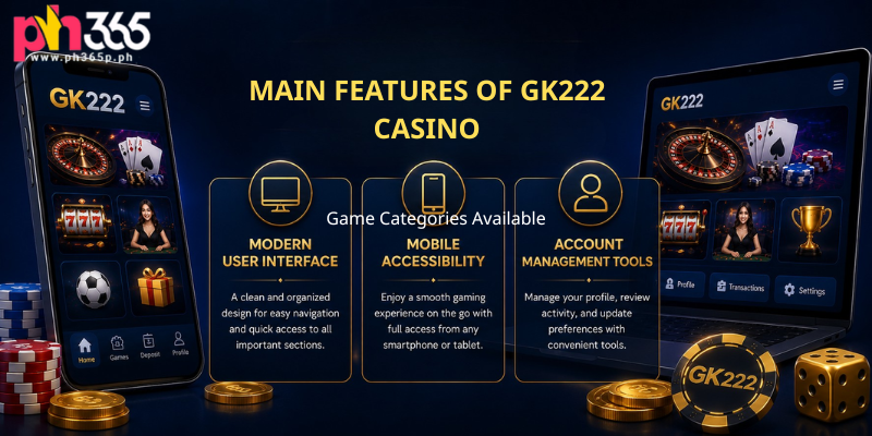 Main Features of GK222 Casino